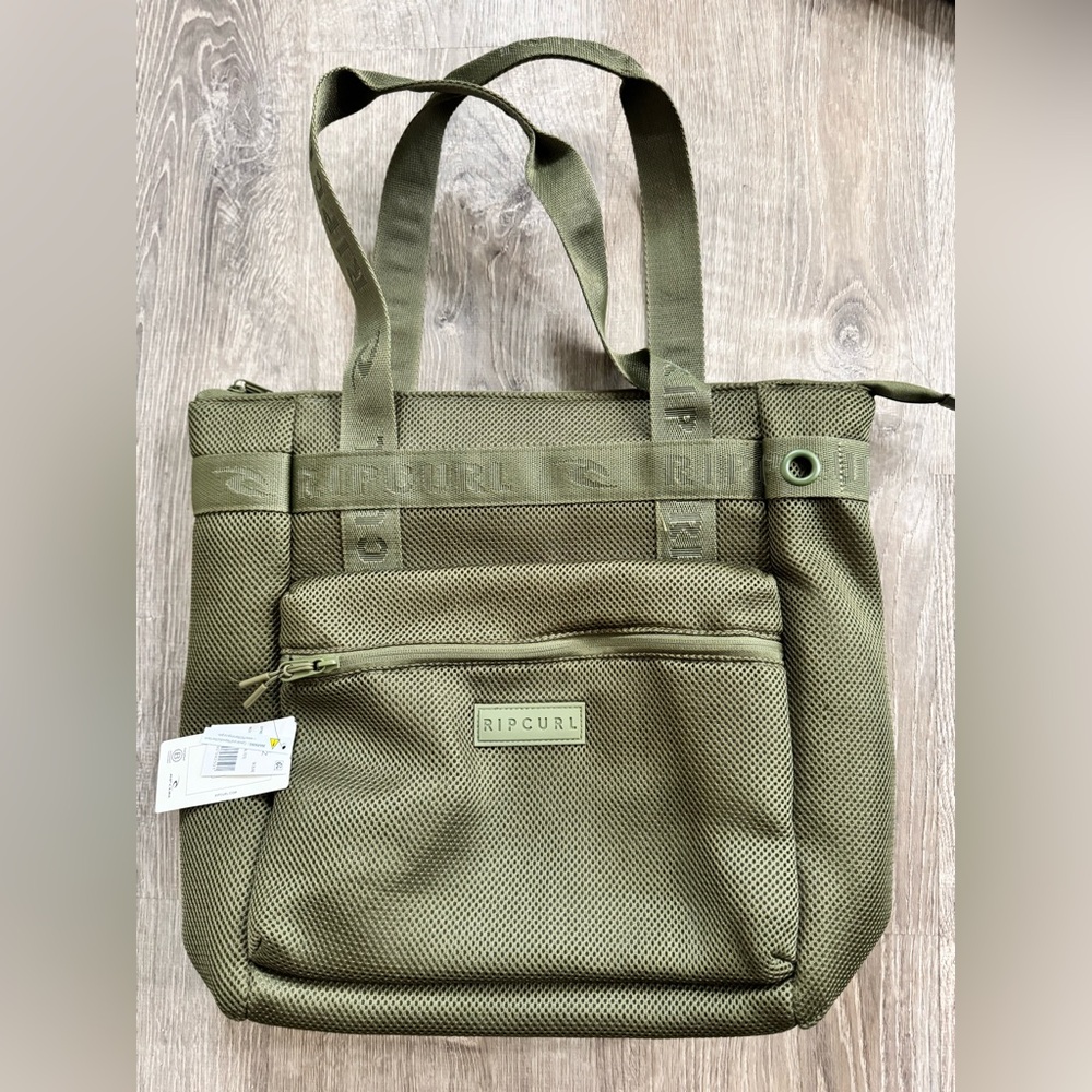 Rip Curl Khaki Green Mesh Tote